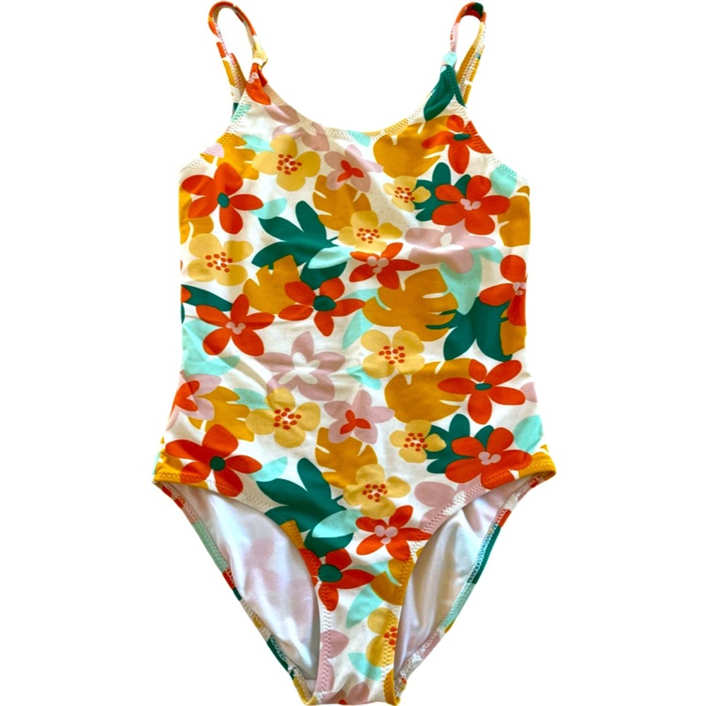 Zara girls floral one piece swimsuit. 9-10